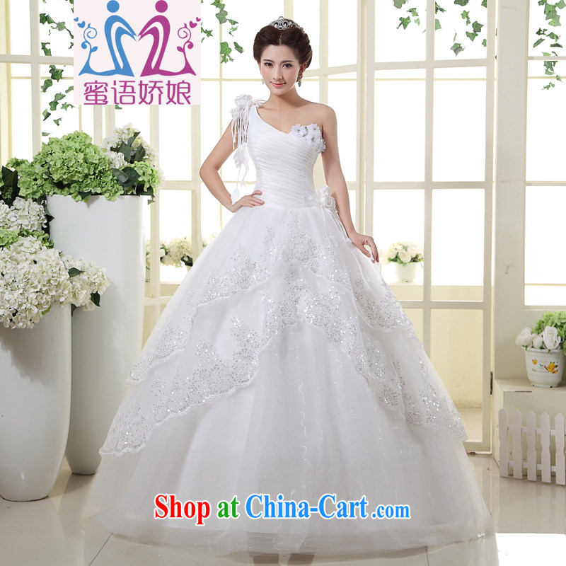 Honey, bride wedding dresses 2015 new single white with Korean Princess graphics thin customizable large code wedding white XXL, honey, bride, shopping on the Internet