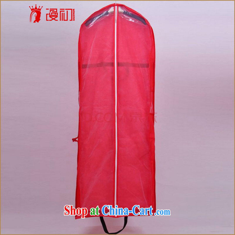 Early definition non-woven cloth red dust hood pulled up with two wedding dresses professional pouch dust bags are red, diffuse, and shopping on the Internet