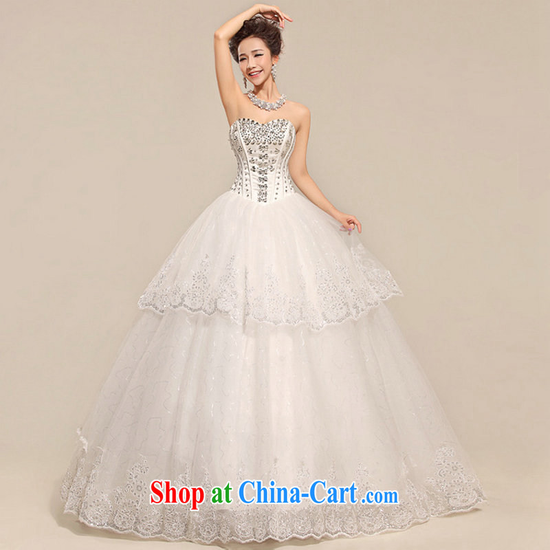 There's a new, bare chest, waist with tie-dress Princess graphics thin Korean wedding dresses XS 1308 white XXL, yet, and that, on-line shopping