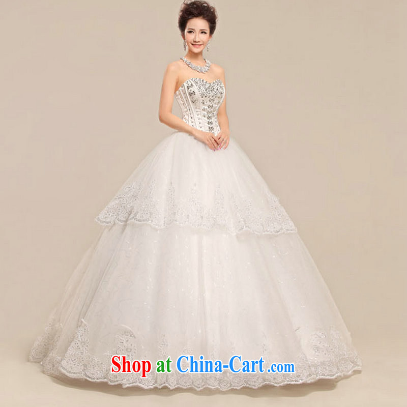 There's a new, bare chest, waist with tie-dress Princess graphics thin Korean wedding dresses XS 1308 white XXL, yet, and that, on-line shopping