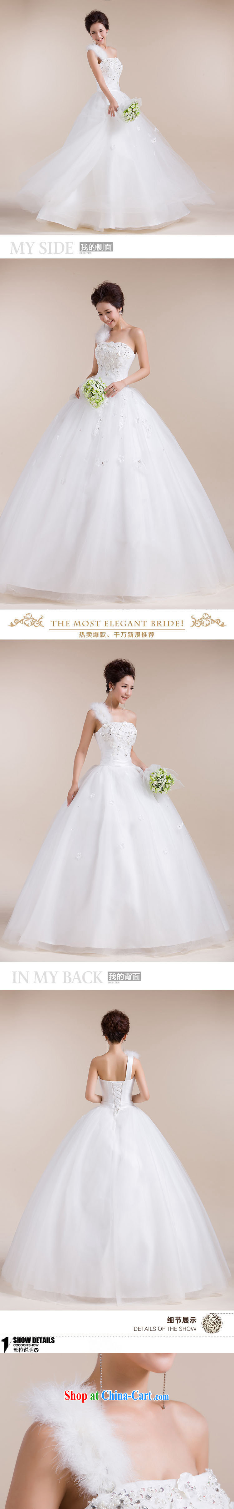There's a wedding dress Korean wiped their bra straps and tail strap sweet a shoulder the shoulder wedding XS 1303 white XXL pictures, price, brand platters! Elections are good character, the national distribution, so why buy now enjoy more preferential! Health