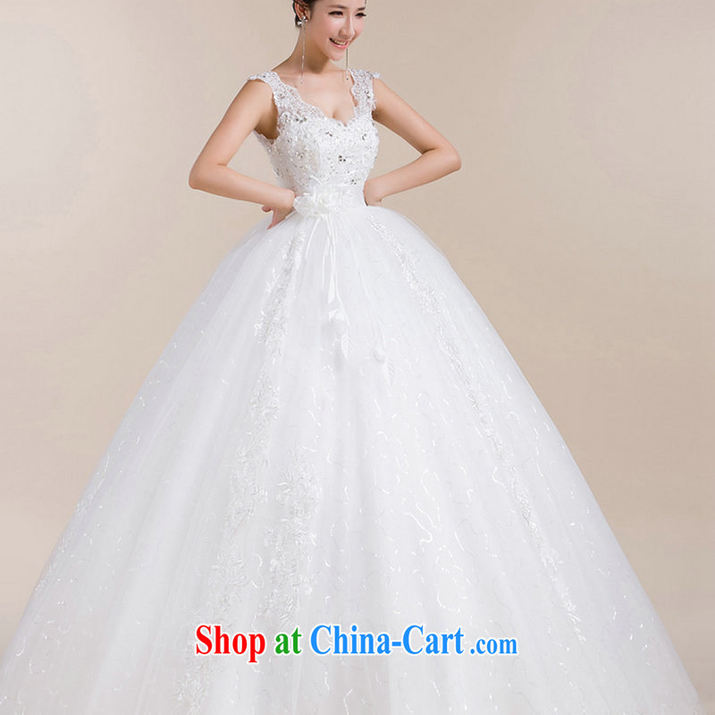 There is a new, high-waist with wedding dresses double shoulder strap shaggy dress wedding pregnant wedding XS 1301 white XXL, it's a, and, on-line shopping