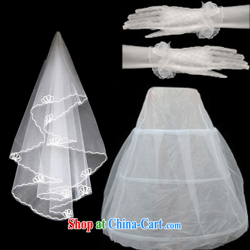 A good service is a high quality bridal accessories wedding dresses the mandatory wedding and yarn gloves skirt stays 3 piece white, good service, and, shopping on the Internet