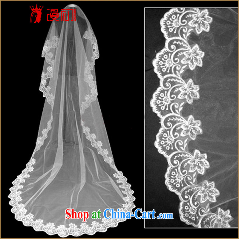 Early definition brides and legal Korean-style lace 3M head yarn drag and drop, and high water by drilling, lace-tail luxury head yarn white white 3M