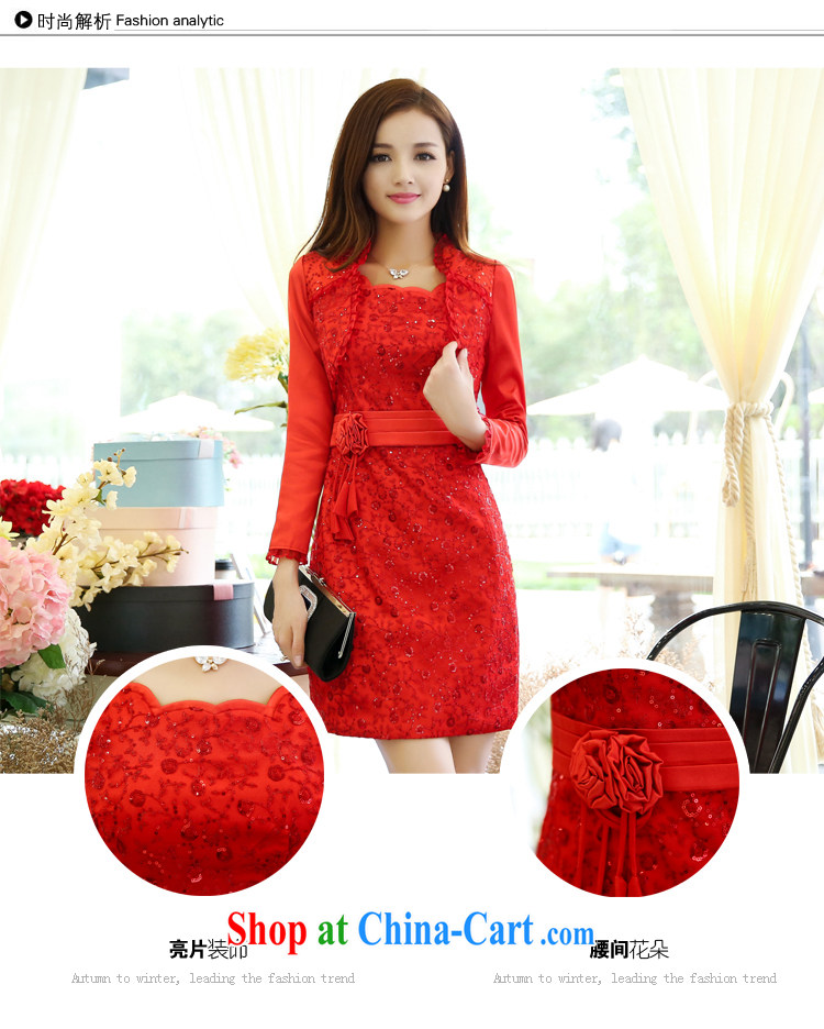 The Hee-2014 autumn new bride's red petticoat wedding lace red petticoat bridal back-door long-sleeved dresses red bows red XL pictures, price, brand platters! Elections are good character, the national distribution, so why buy now enjoy more preferential! Health