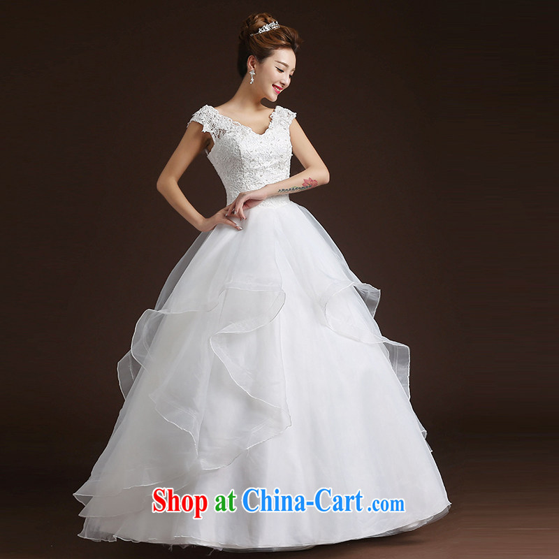 Qi wei summer 2015 new wedding dresses shoulders with strap wedding Princess shaggy dress bridal wedding dress video thin wedding dress white XL, Qi wei (QI WAVE), online shopping