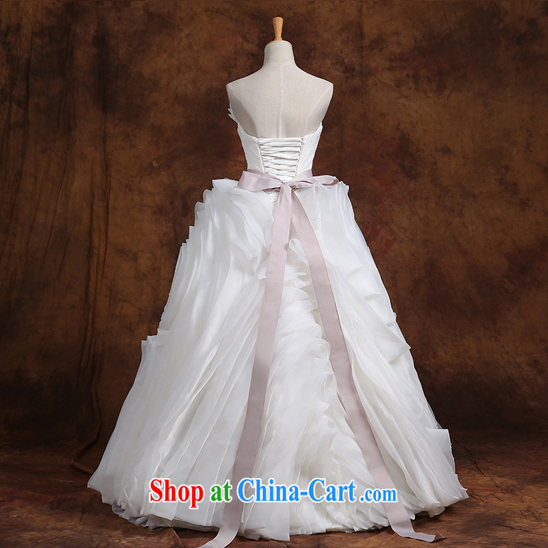 Qi wei wedding dresses summer 2015 new Korean white with wood drill wiped chest bridal straps graphics thin large code wedding white customization the $50, Qi wei (QI WAVE), online shopping