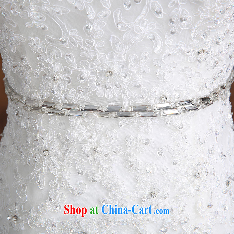Wei Qi winter wedding dresses new 2015 erase chest-waist crowsfoot wedding small tail beauty graphics thin lace simple wedding dress white custom plus $50, Qi wei (QI WAVE), online shopping