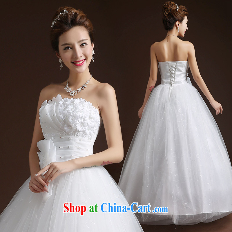 Wei Qi Korean wedding dresses with wedding dress wedding Bride With wedding women 2015 summer wedding new wedding with shaggy skirts A field skirt white XL, Qi wei (QI WAVE), shopping on the Internet