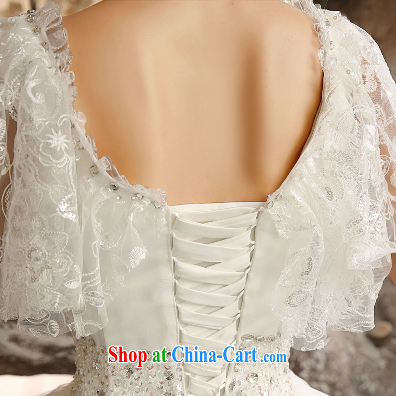 Honey, bride wedding dresses 2015 new strap with a field package shoulder collar high waist Korean version the code thick bridal wedding tailored white tailored, honey, bride, shopping on the Internet