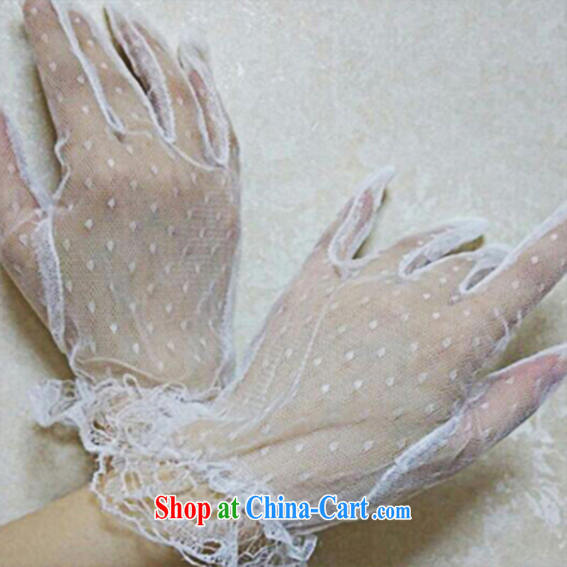 Wei Qi short white, lace bridal gloves wedding terrace a wedding gloves wedding dresses with white gloves, Qi wei (QI WAVE), online shopping