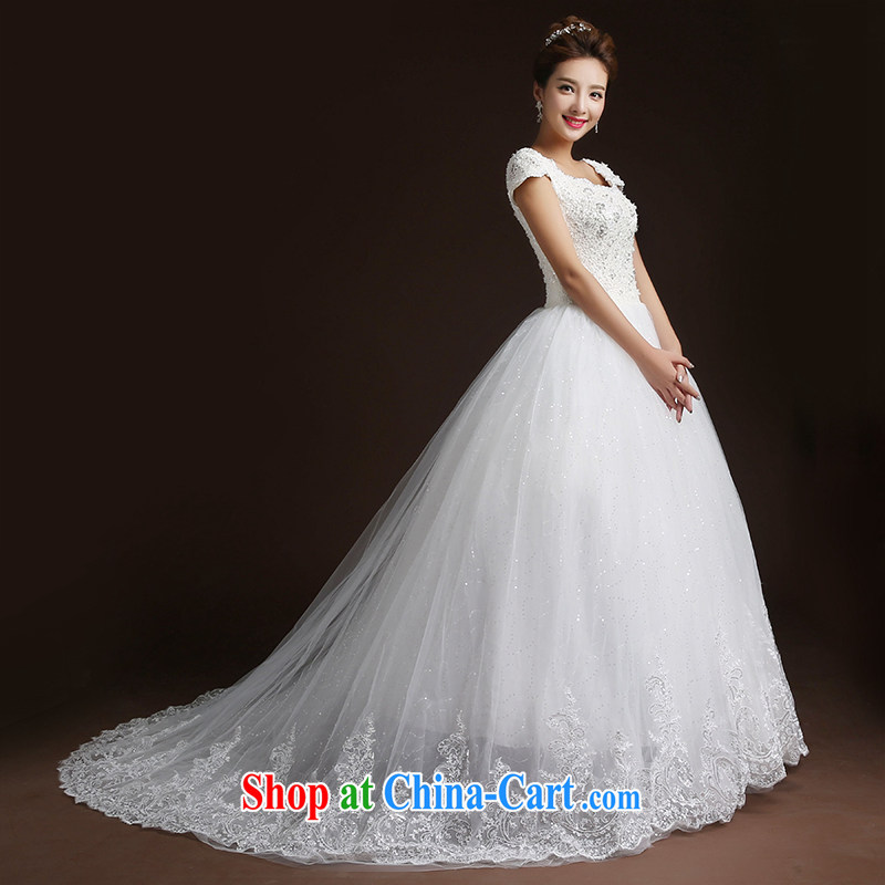 Qi wei wedding dresses summer new 2015 Wedding Fashion double-shoulder lace field shoulder the tail beauty wedding dresses skirt white XL, Qi wei (QI WAVE), online shopping