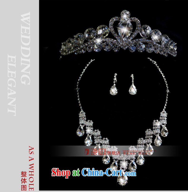 Early definition bridal head-dress 3 Piece Set Korean-style wedding dresses jewelry jewelry hair accessories Crown necklace ear fall wedding accessories silver pictures, price, brand platters! Elections are good character, the national distribution, so why buy now enjoy more preferential! Health