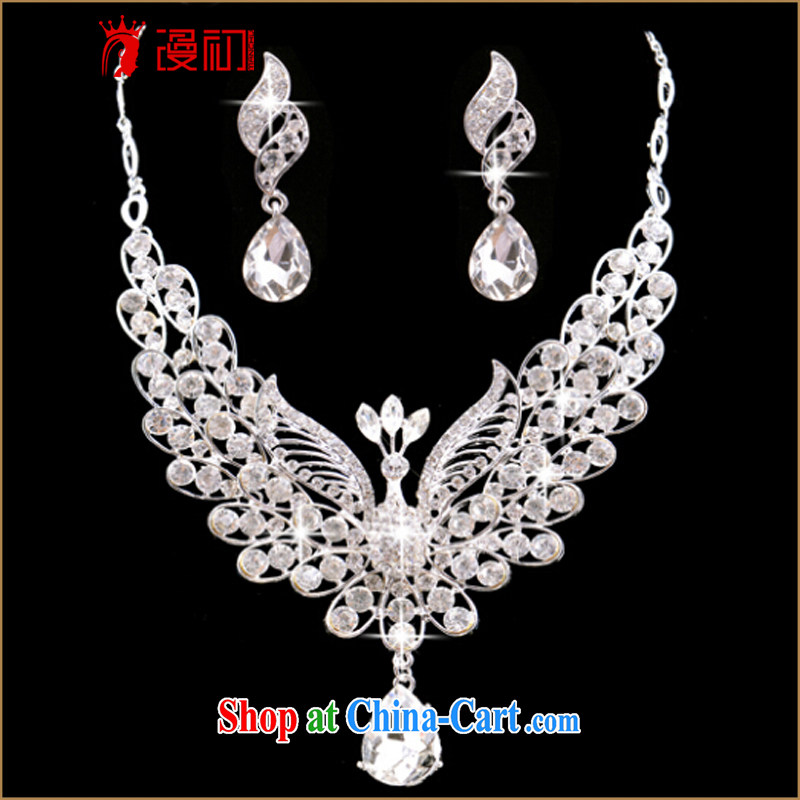 Early definition drilling water Pearl bridal Crown hair jewelry necklace earrings 3-Piece Assembly wedding dresses and jewelry and early definition, shopping on the Internet