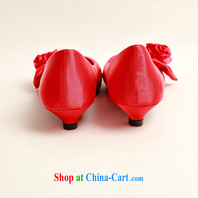 My dear bride Korean bridal shoes Red flat wedding shoes wedding shoes wedding shoes low heel shoes dresses shoes large, pregnant women, shoe shine red red 39, my dear Bride (BABY BPIDEB), online shopping