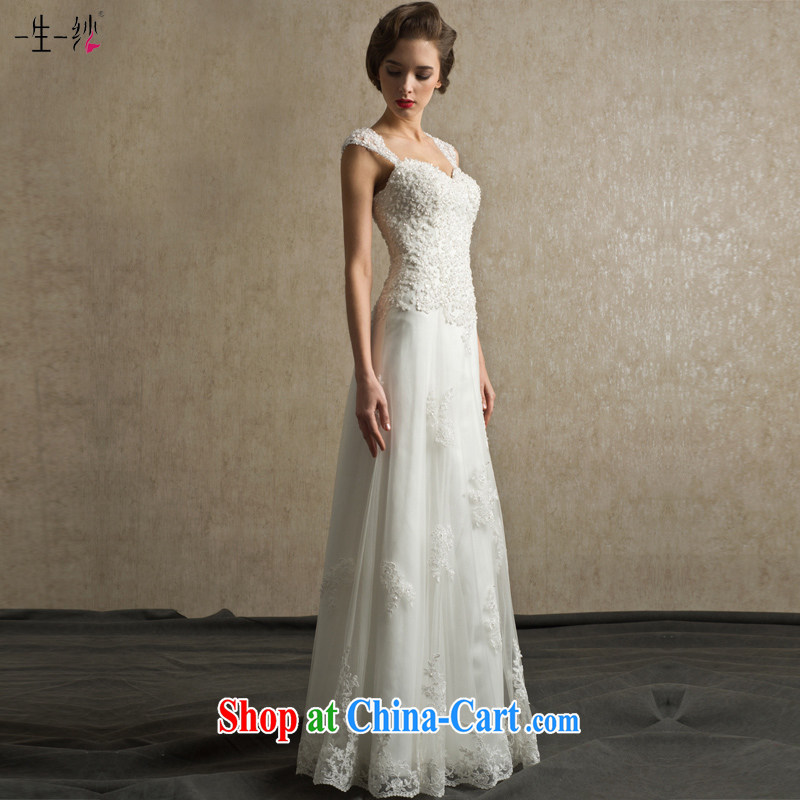 A yarn bridal wedding 2015 new sexy back exposed, cultivating graphics thin shoulders with wedding FG 14,001 white XXL code 30 days pre-sale, a yarn, shopping on the Internet