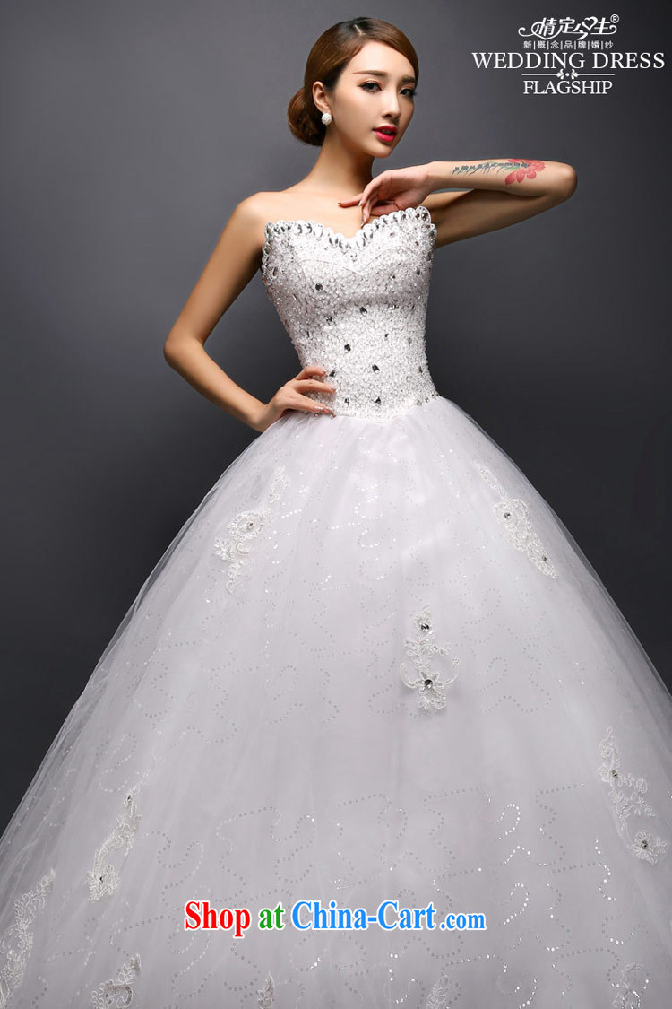Love Life 2015 new stylish Korean heart-shaped bare chest water drilling video thin wedding dresses tailored white XXL pictures, price, brand platters! Elections are good character, the national distribution, so why buy now enjoy more preferential! Health
