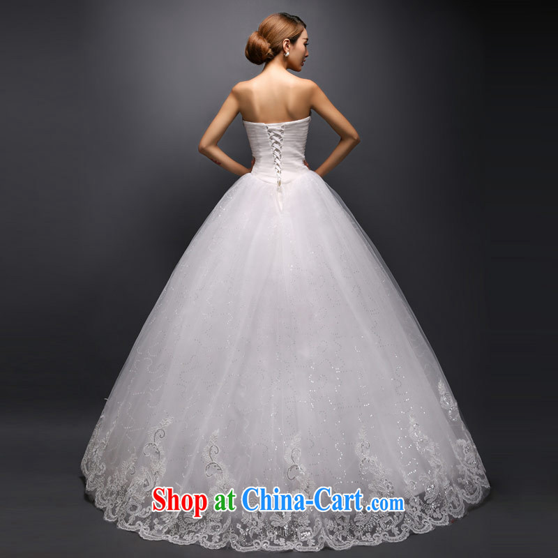 Love Life 2015 new stylish Korean heart-shaped bare chest water drilling video thin wedding dresses tailored white XXL, love life, and shopping on the Internet