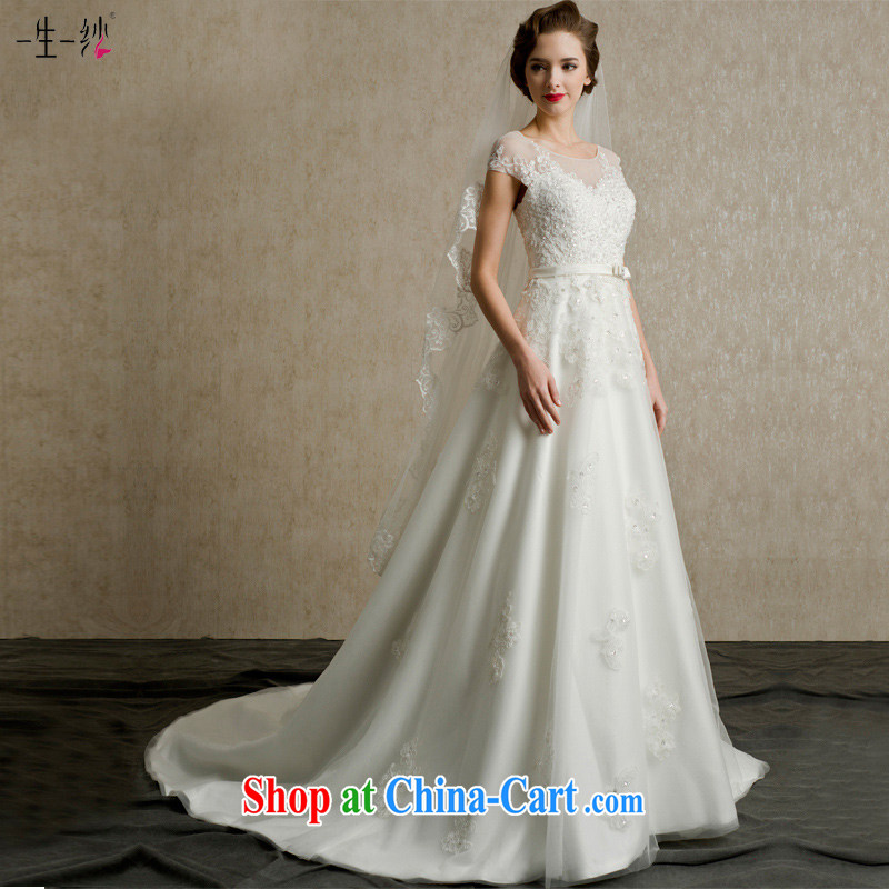 A yarn bridal wedding 2015 new parquet drill lace retro package shoulder beauty Butterfly Belt tail wedding FG 14,002 white XXL code 30 days pre-sale, a yarn, shopping on the Internet