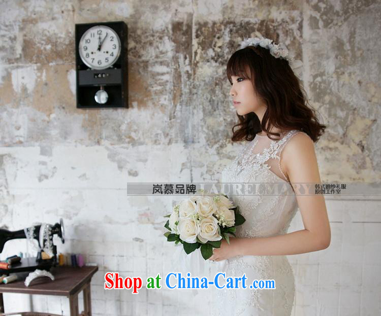 LAURELMARY sponsors the 2015 new Korean elegant round-collar Lace Up waist beauty package and a fantastic crowsfoot with drag and drop tail back exposed wedding ivory Custom size (please contact Customer Service) pictures, price, brand platters! Elections are good character, the national distribution, so why buy now enjoy more preferential! Health