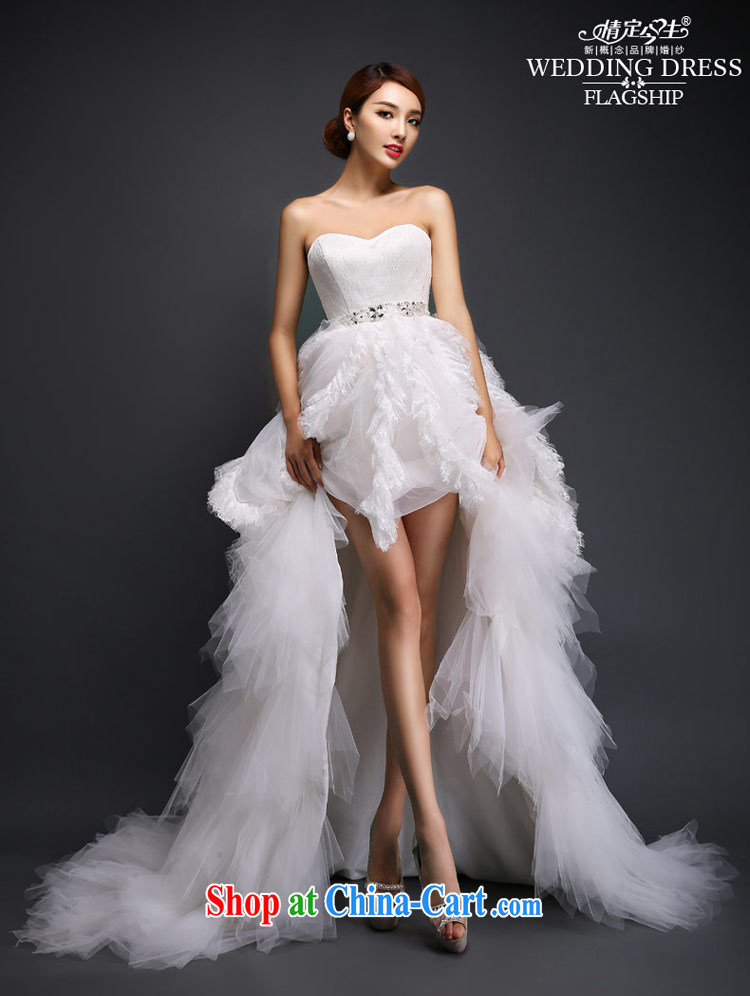 Love Life Korean sweet Princess tie wedding feather pregnant women short before long after the tail 2015 fall and winter white L pictures, price, brand platters! Elections are good character, the national distribution, so why buy now enjoy more preferential! Health