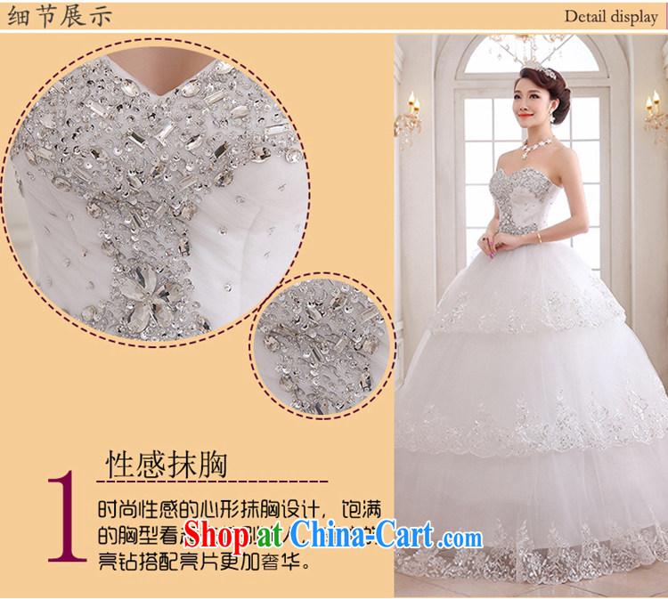 Hi Ka-hi wedding dresses 2014 new Korean version wiped his chest 3 Storey white diamond jewelry wipe his chest to tie wedding ivory left size tailored pictures, price, brand platters! Elections are good character, the national distribution, so why buy now enjoy more preferential! Health