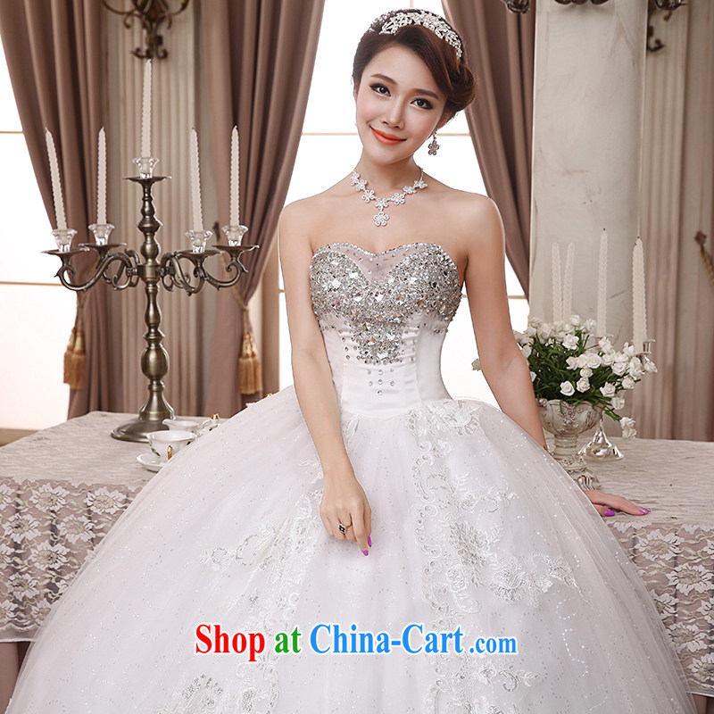 Hi Ka-hi wedding dresses 2014 new white Beauty Chest bare Korean diamond wipe his chest to tie wedding ivory left size tailored hi Ka-hi, shopping on the Internet