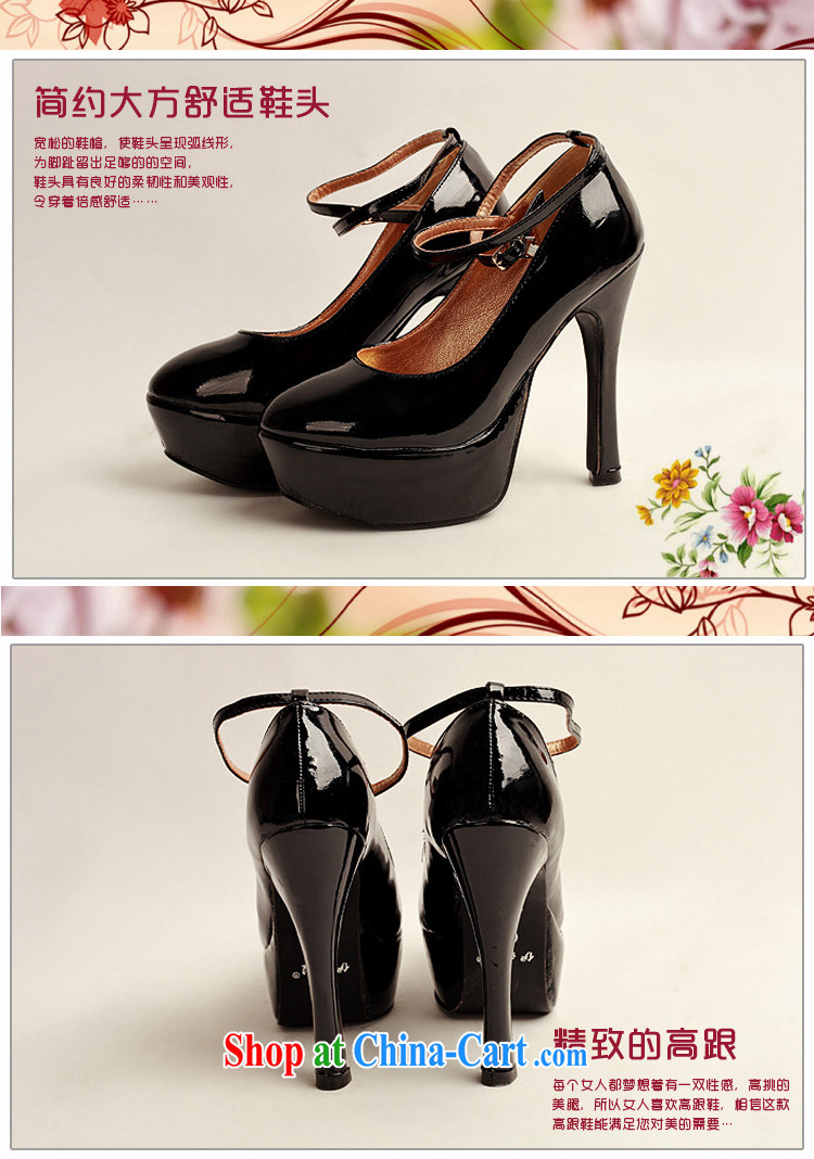 Flower Angel Cayman 2014 women shoes new varnished leather, smooth flash, deluxe waterproof single bridal shoes bridal shoes black, round-head high-heel shoes 39 pictures, price, brand platters! Elections are good character, the national distribution, so why buy now enjoy more preferential! Health