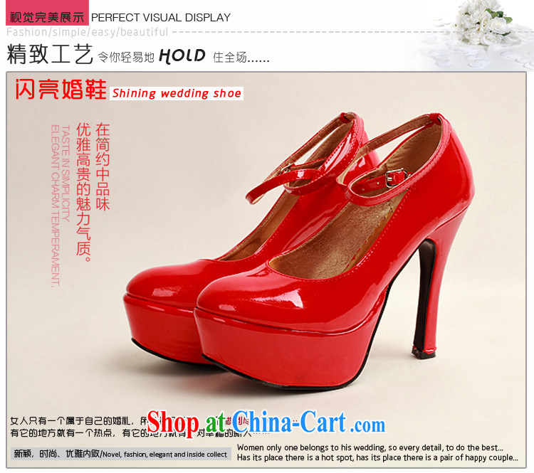 Flower Angel Cayman 2014 women shoes new varnished leather, smooth flash, deluxe waterproof single bridal shoes bridal shoes red, round-head high-heel shoes 39 pictures, price, brand platters! Elections are good character, the national distribution, so why buy now enjoy more preferential! Health