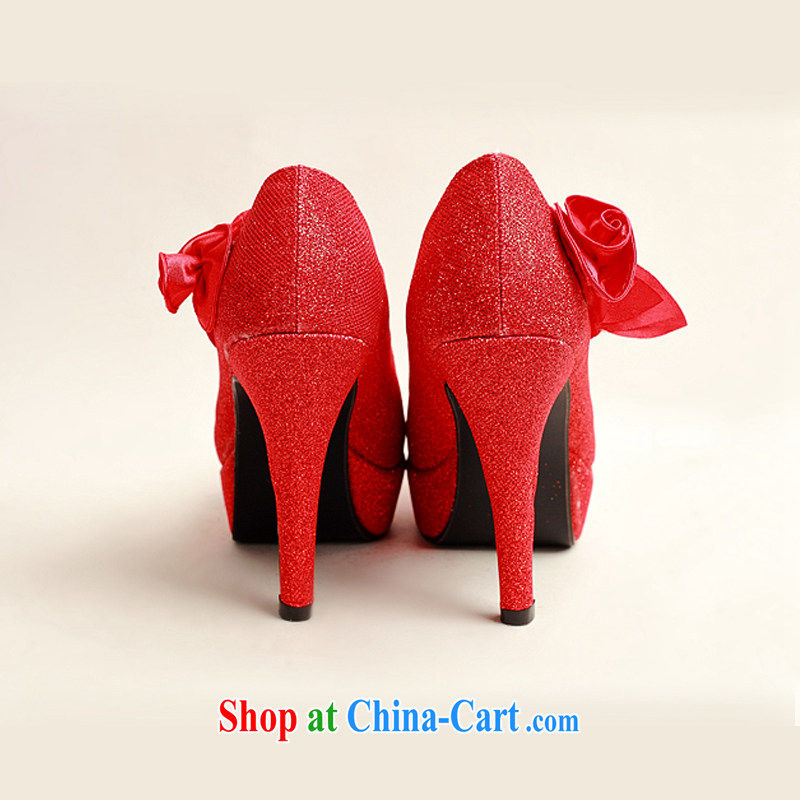 Flower Angel Cayman new wedding shoes sweet wedding shoes dress shoes bridal shoes banquet waterproof high with red women shoes 39, flower Angel (DUOQIMAN), and, on-line shopping