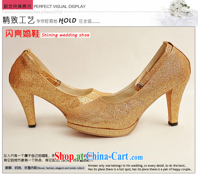Flower Angel Cayman wedding shoes winter Gold high-heel shoes, 2014 new female gold high-heel shoes with fine gold 39 pictures, price, brand platters! Elections are good character, the national distribution, so why buy now enjoy more preferential! Health