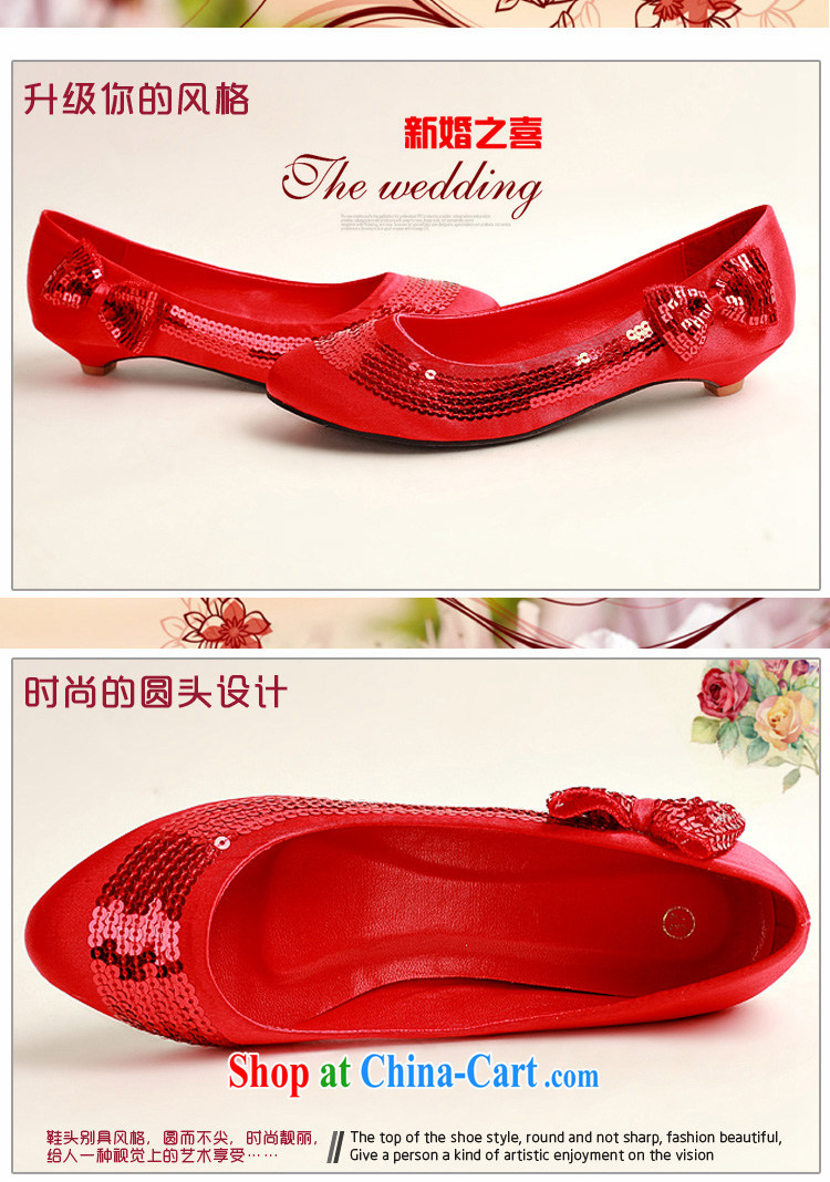 Flower Angel Cayman marriages red flash chip side sweet bowtie red wedding shoes, low-root, simple and elegant and classy, and 100 ground red 39 pictures, price, brand platters! Elections are good character, the national distribution, so why buy now enjoy more preferential! Health