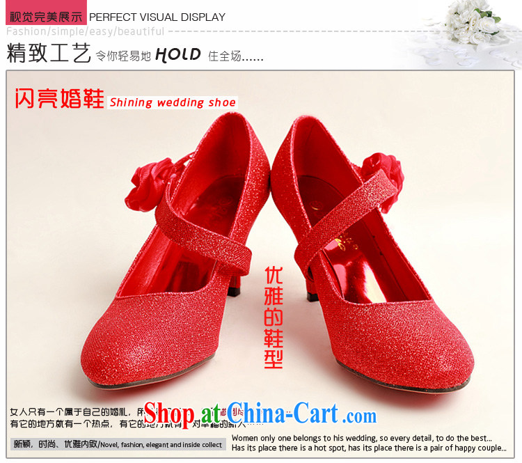 Flower Angel, new, red powder, single side red roses bridal wedding shoes, and show marriage photo shoes red 39 pictures, price, brand platters! Elections are good character, the national distribution, so why buy now enjoy more preferential! Health