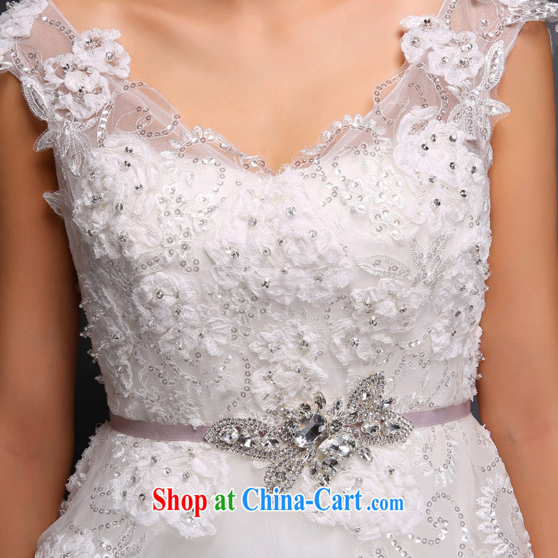 Love Life Korean version field shoulder lace wedding dresses autumn graphics thin tail stylish white made specifically, love life, and shopping on the Internet