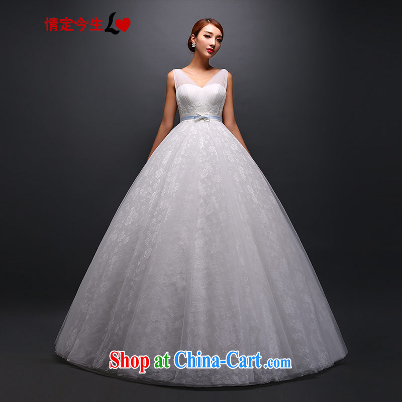 Love Life wedding dresses 2015 new Korean version with pregnant women lace field shoulder spring shoulders white XXL