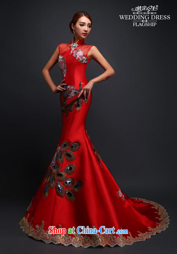 Love Of The temporal marriages retro field shoulder crowsfoot tail dress new Peacock wedding dresses wedding toast serving red made for pictures taken, price, brand platters! Elections are good character, the national distribution, so why buy now enjoy more preferential! Health