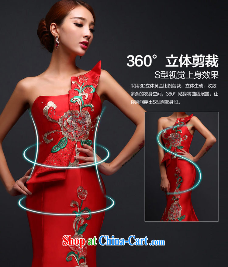 Love Life 2015 new bride toast clothing retro embroidery cultivating crowsfoot, tail dress upscale long wedding dress evening dress wedding red XXL pictures, price, brand platters! Elections are good character, the national distribution, so why buy now enjoy more preferential! Health