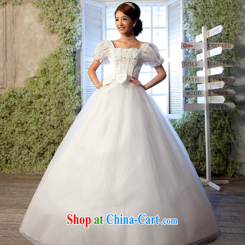 A good service is 2015 new bride Korean version the waist graphics thin package shoulder thick mm larger custom wedding dresses white 5XL, good service, and, shopping on the Internet