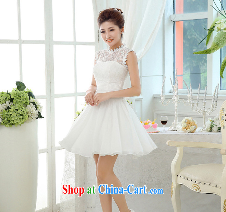 White-collar Corporation bridesmaid dress 2015 new upscale lace sleeveless small dress bride toast wedding dress bridesmaid clothing white S pictures, price, brand platters! Elections are good character, the national distribution, so why buy now enjoy more preferential! Health