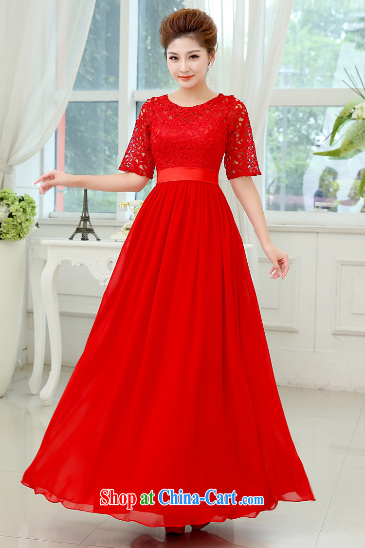 White-collar Corporation 2015 new marriages red evening dress long serving toast beauty lace wedding dress red S pictures, price, brand platters! Elections are good character, the national distribution, so why buy now enjoy more preferential! Health