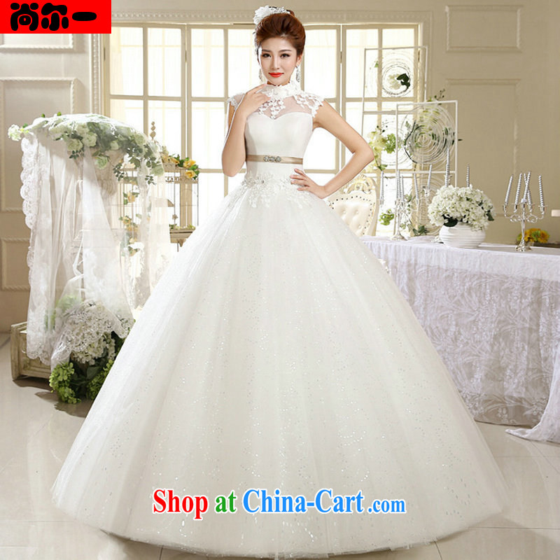 There's a new Korean Princess white lace retro wedding XS 1012 white XXL