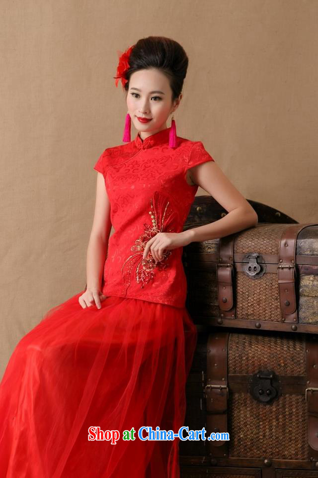Venmer director, autumn and winter new stylish female bride marriage ceremony cheongsam dress red bows, dress style 6646 red L pictures, price, brand platters! Elections are good character, the national distribution, so why buy now enjoy more preferential! Health