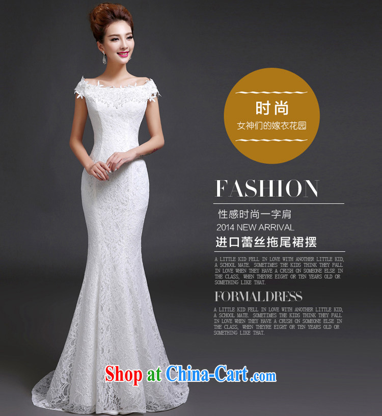 7 color 7 tone Korean version 2015 new stylish one shoulder crowsfoot graphics thin lace retro large code tie-bride wedding dresses H 046 white L pictures, price, brand platters! Elections are good character, the national distribution, so why buy now enjoy more preferential! Health
