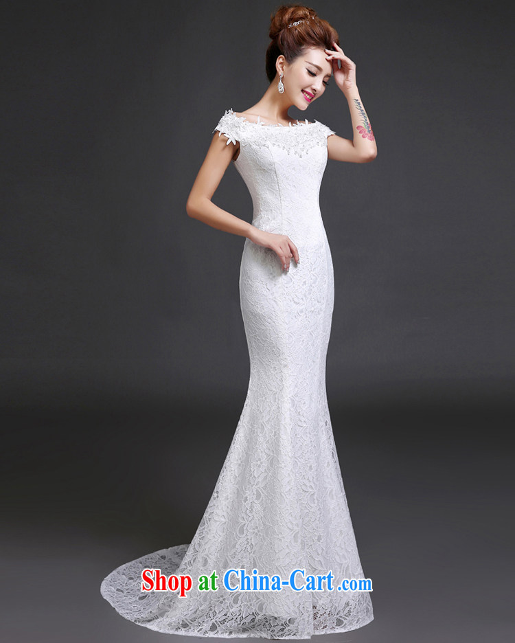 7 color 7 tone Korean version 2015 new stylish one shoulder crowsfoot graphics thin lace retro large code tie-bride wedding dresses H 046 white L pictures, price, brand platters! Elections are good character, the national distribution, so why buy now enjoy more preferential! Health