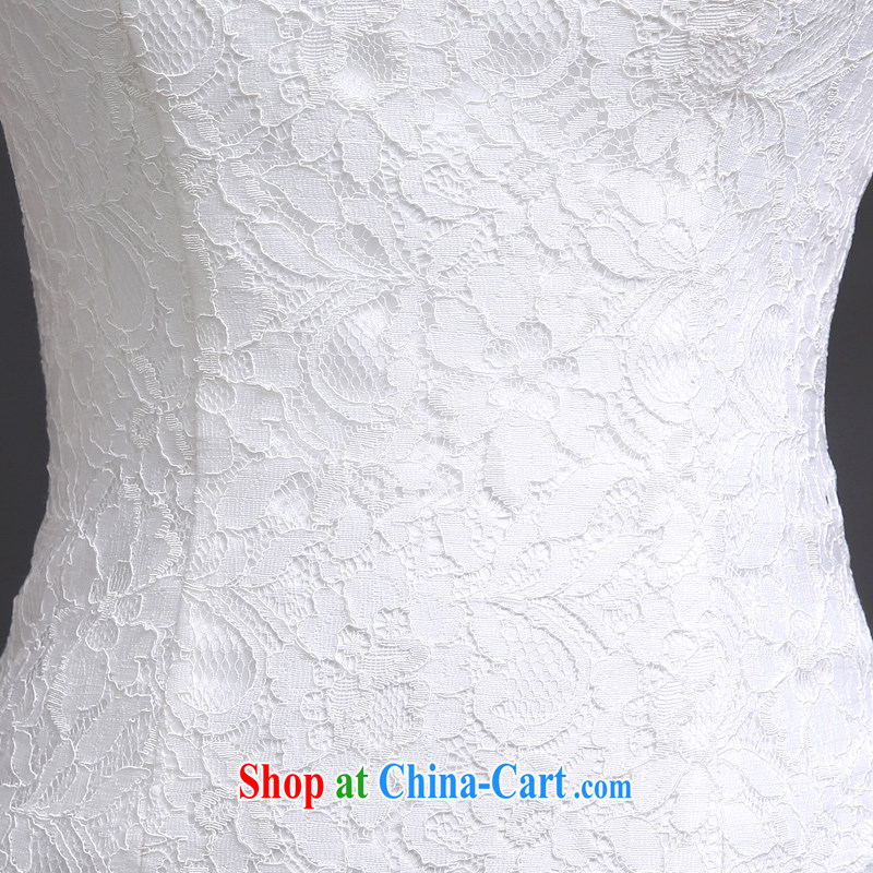 7-Color 7 tone Korean version 2015 new stylish and a field shoulder crowsfoot graphics thin lace retro the code strap bridal wedding dresses H 046 white L, 7 color 7 tone, shopping on the Internet