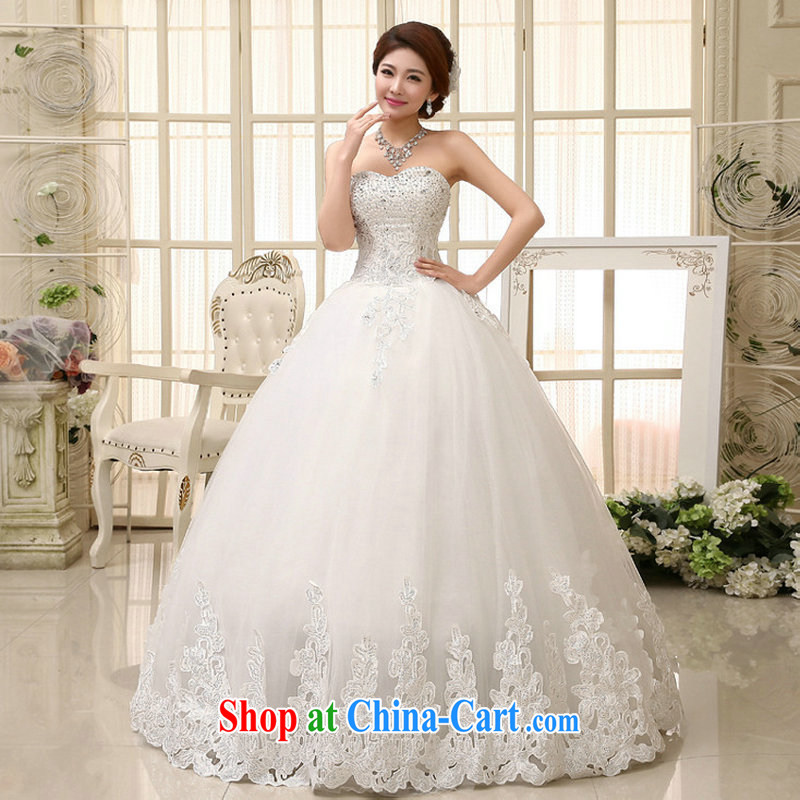 There is a new wedding dresses Princess Korean bridal sweet and elegant with bare chest strap XL wedding XS 1019 white XXL, it's a, and shopping on the Internet