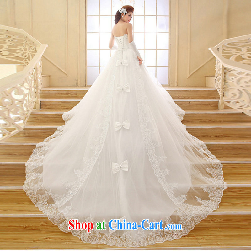 There's a wedding dresses new Korean long-tail wiped his chest lace-tail wedding XS 1017 white XXL, yet, and that, on-line shopping
