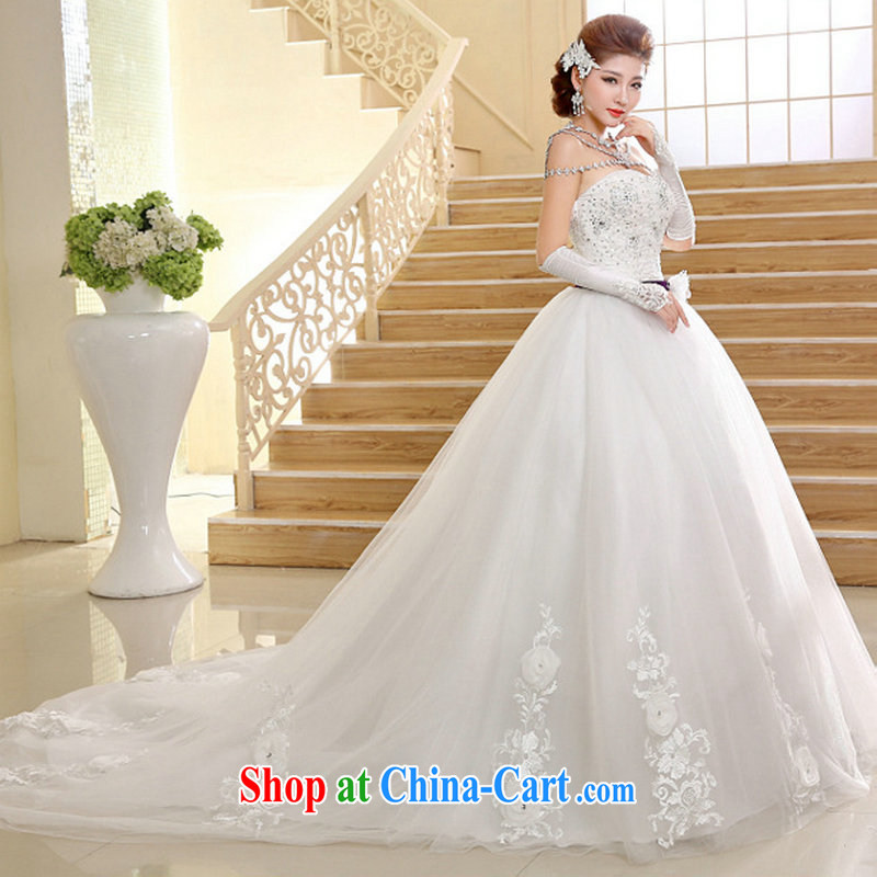 There is a Korean Style New High-waist bridal-tail wedding V Wipe for chest strap dress XS 1016 white XXL, there is a, and shopping on the Internet