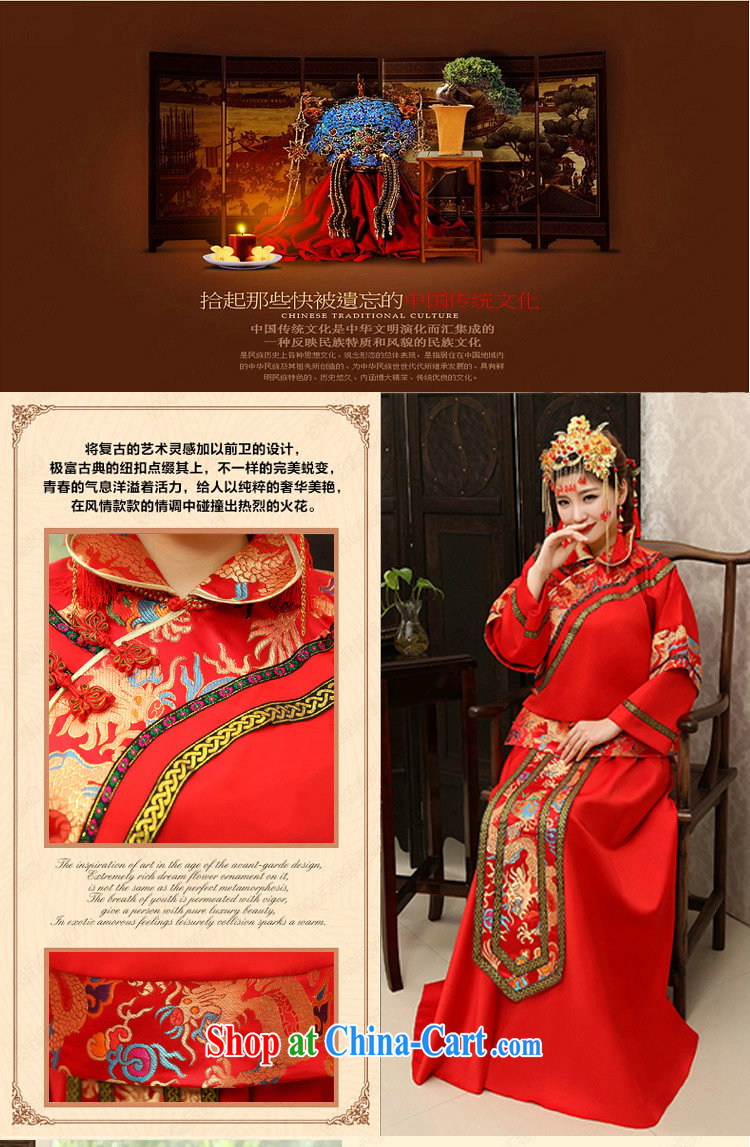 There's a retro improved Chinese wedding wedding dress bride married Yi bows clothing XS 1015 red L pictures, price, brand platters! Elections are good character, the national distribution, so why buy now enjoy more preferential! Health