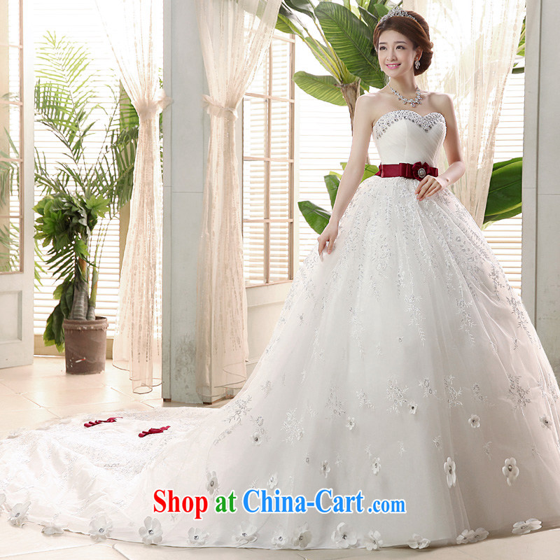 A good service is 2015 new marriages Korean tail sweet Princess Mary Magdalene chest wedding dresses White - 5-Day Shipping will do not return not-for-size message, good service, and, shopping on the Internet